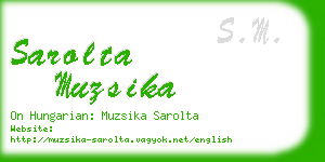 sarolta muzsika business card